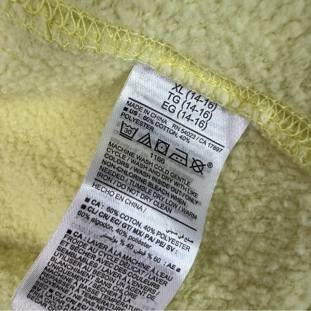 Old Navy sweater pikachu I choose you long sleeve graphic Soft Yellow Fleece